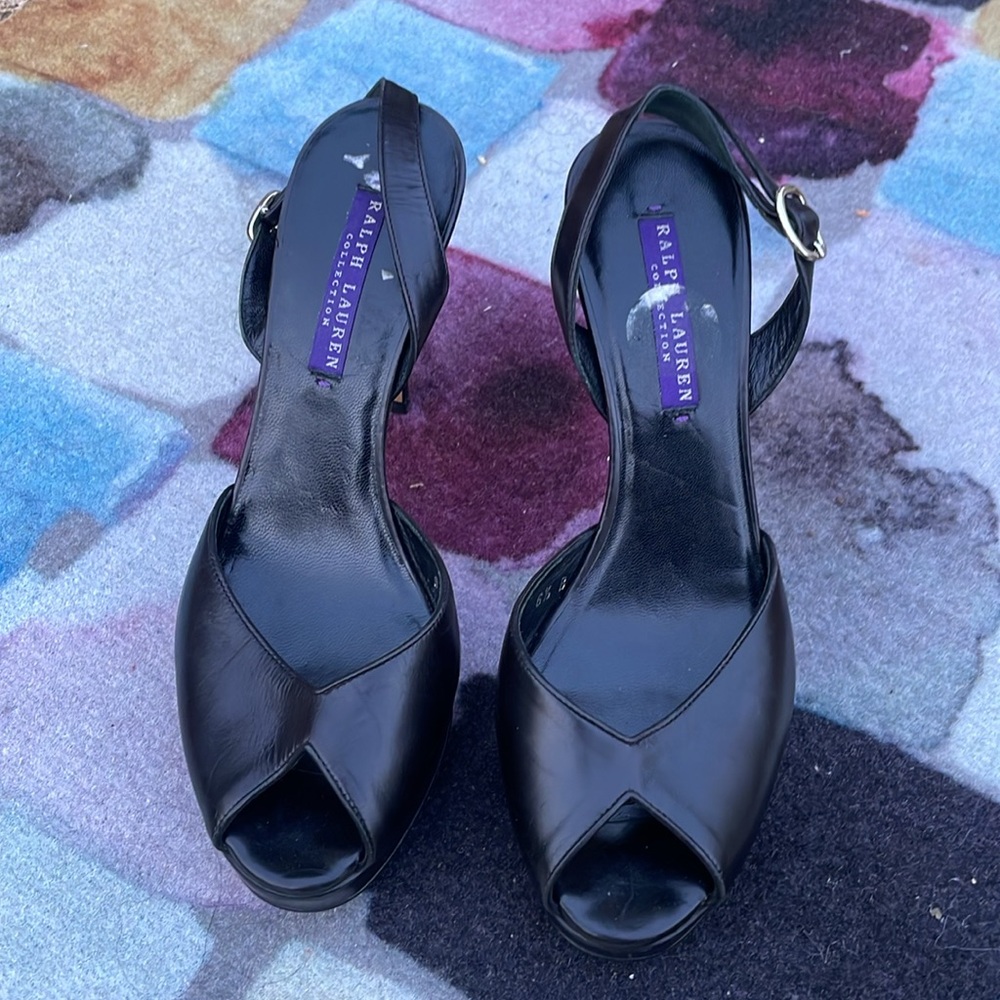 Ralph Lauren Collection leather Made Italy high heel leather sandal Classy SEXY